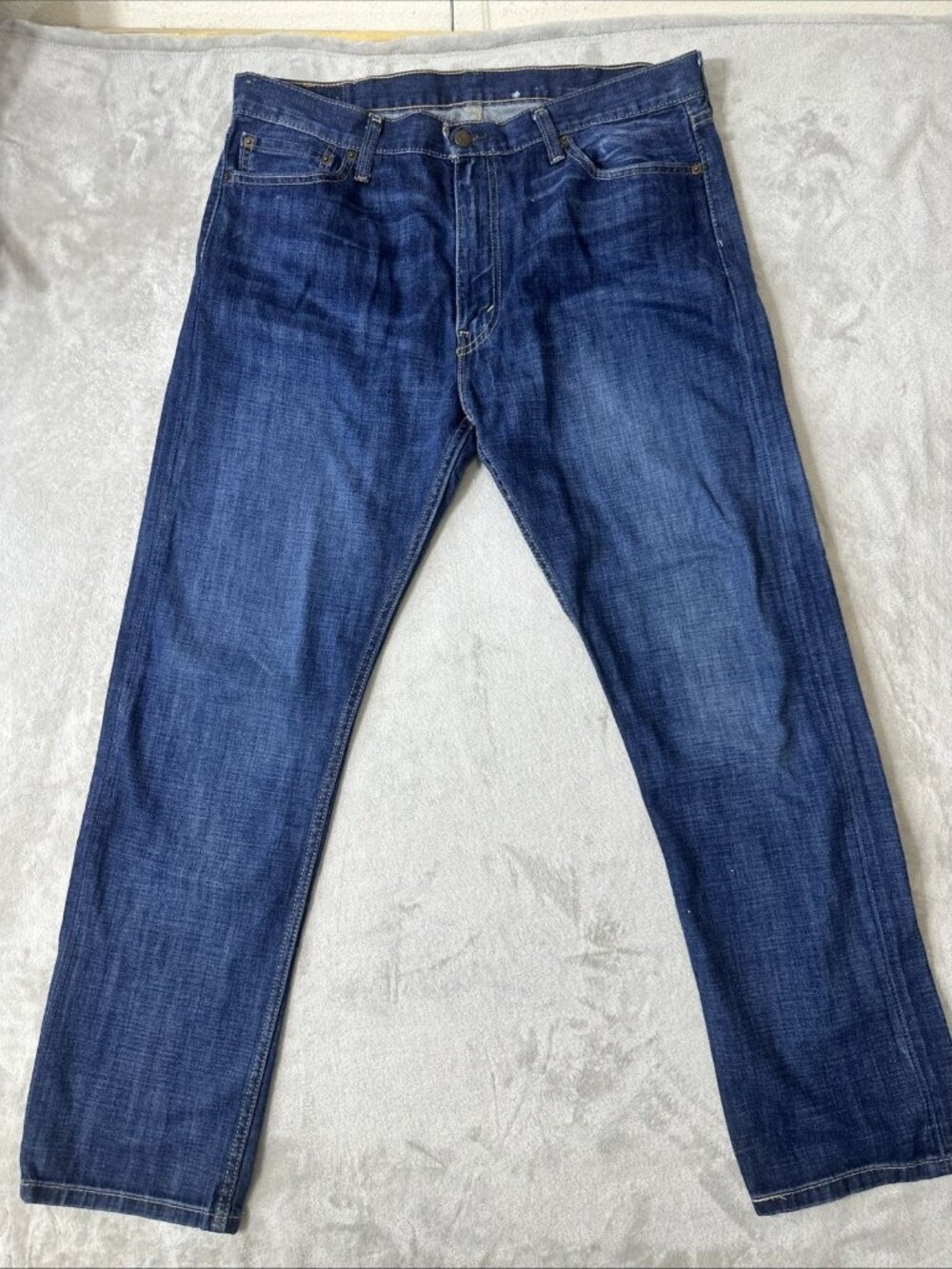 Levis 513 Slim Straight Jeans 38x32 Medium Wash Denim Mens
